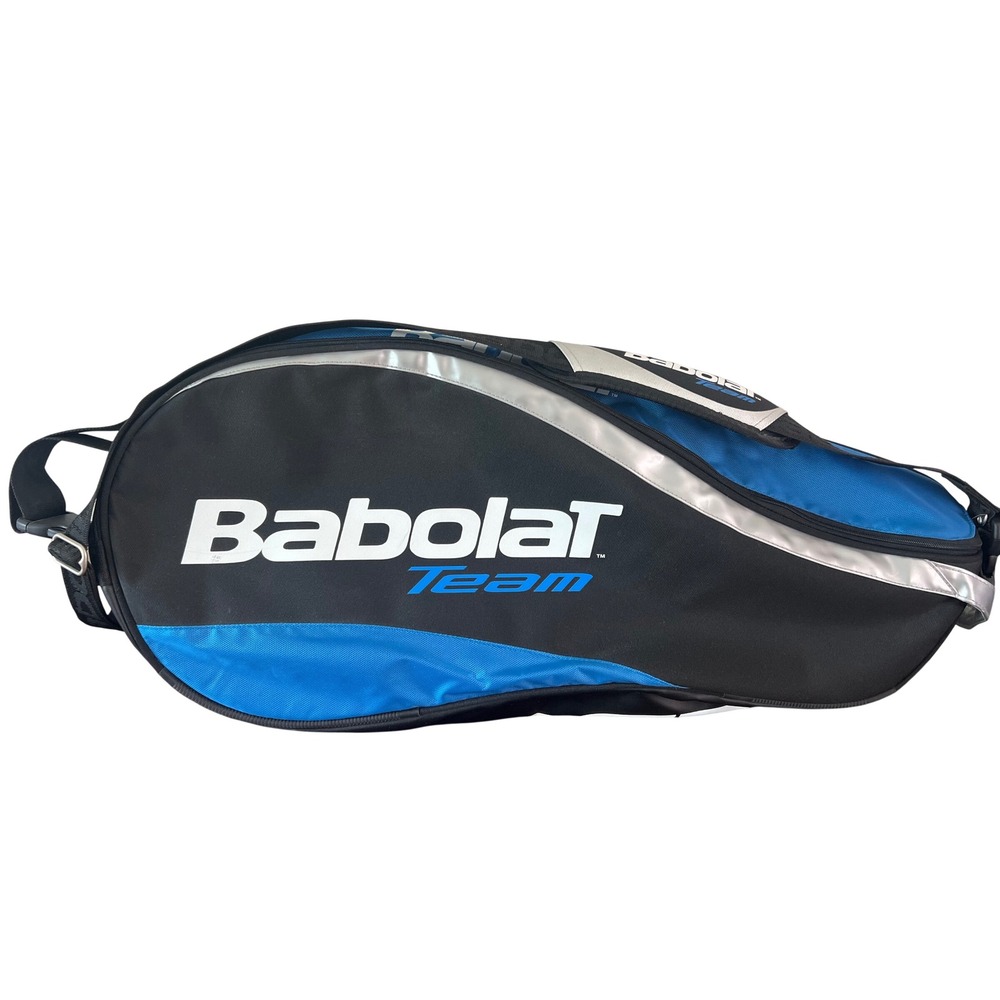 Babolat Team Tennis Racket Bag Black Blue Silver 3-6 Racquet Capacity Sport Bag